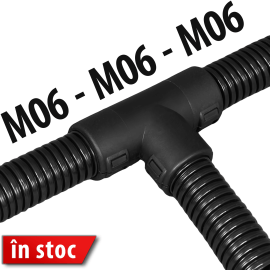 Distribuitor tip piesa T cupleaza tuburi copex flexibile mici M06-M06-M06 Prinde cel mai mic diametru de tub riflat Dimensiune 6 mm metric In stoc