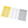 Etichete 35 x 8 mm gama KSM culori galben alb gri Imprimare de calitate Instalare directa cu coliere bride fasete bride panduiti