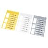 Etichete 45 x 10 mm pt identificarea cablurilor firelor tuburilor Culori etichete disponibile galben alb gri