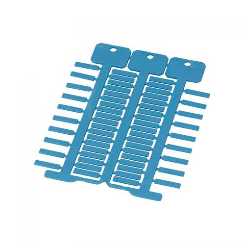 Etichete albastre 4 x 18 mm Identificare vizuala usoara cabluri electrice in instalatii masini aparate echipamente Diferite tipuri de instalare cu tile transparente