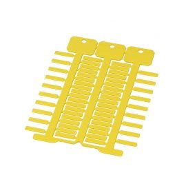Etichete galbene 4 x 18 mm Suprafata lucioasa rezistenta mecanica ridicata stabiliate dimensionala si la temperaturi ridicate proprietati electrice si dielectrice deosebite