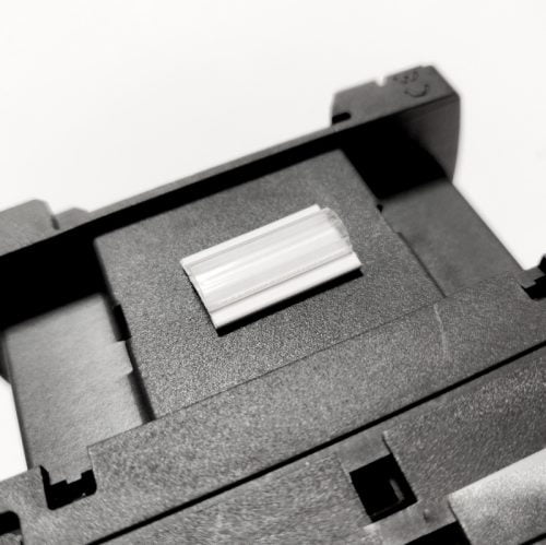 Porteticheta adeziva transparent fabricata din PVC fara halogen Ignifuga Introduceti etichete pt identificare dispozitive masini si aparate