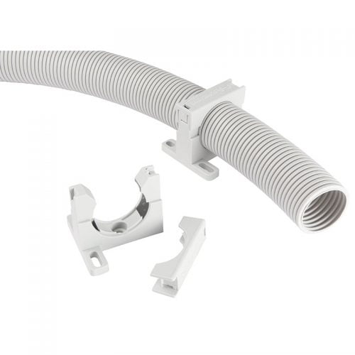 Suport prindere copex conexiune simpla rapida tub flexibil protectie. Rezistenta la foc incendii ignifug proprietati autostingere Capac de fixare inclus