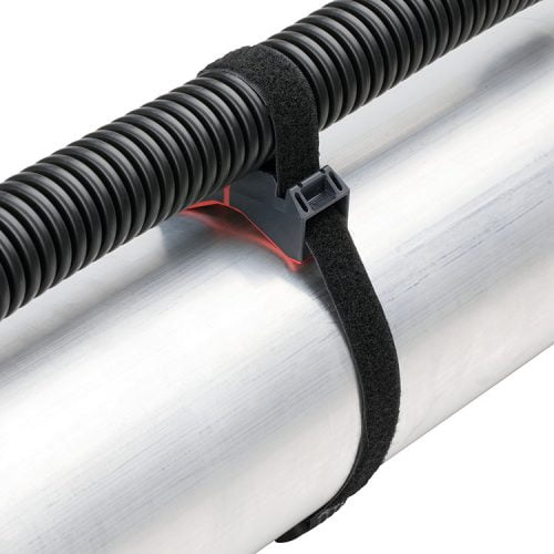 Suport universal de prindere tuburi copex cabluri furtunuri pe suprafete rotunde conice direct fara unelte asamblare rapida si usoara