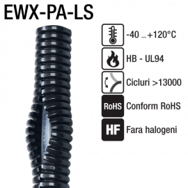 Tuburi sectionate, profil inalt, flexibile - Seria EWX-PA-LS